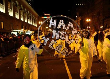 Celebrating New Year?s 2015, the First Night procession headed down Boylston Street. The parade is likely to be retained.
